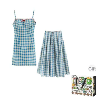 ZVJH Two Piece Skirt Sets Women's Image Color