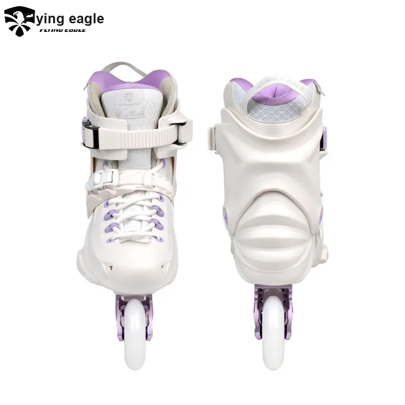 FLYING EAGLE Inline Skates Aluminum Alloy PP PU Unisex White Purple-3