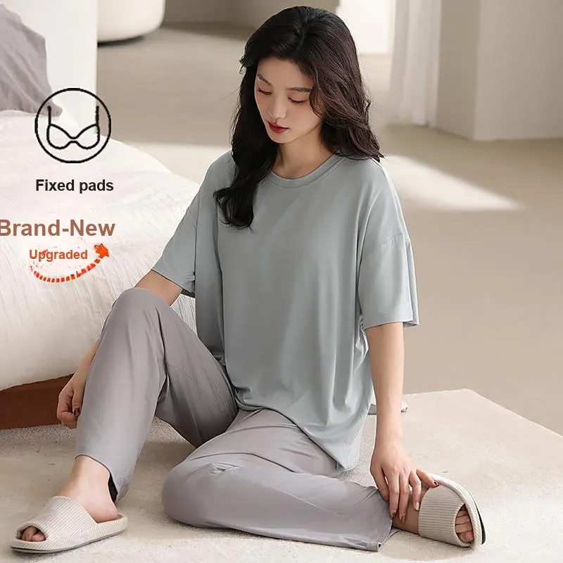 MADALLO Pajama Set Women's Dusty Blue-3