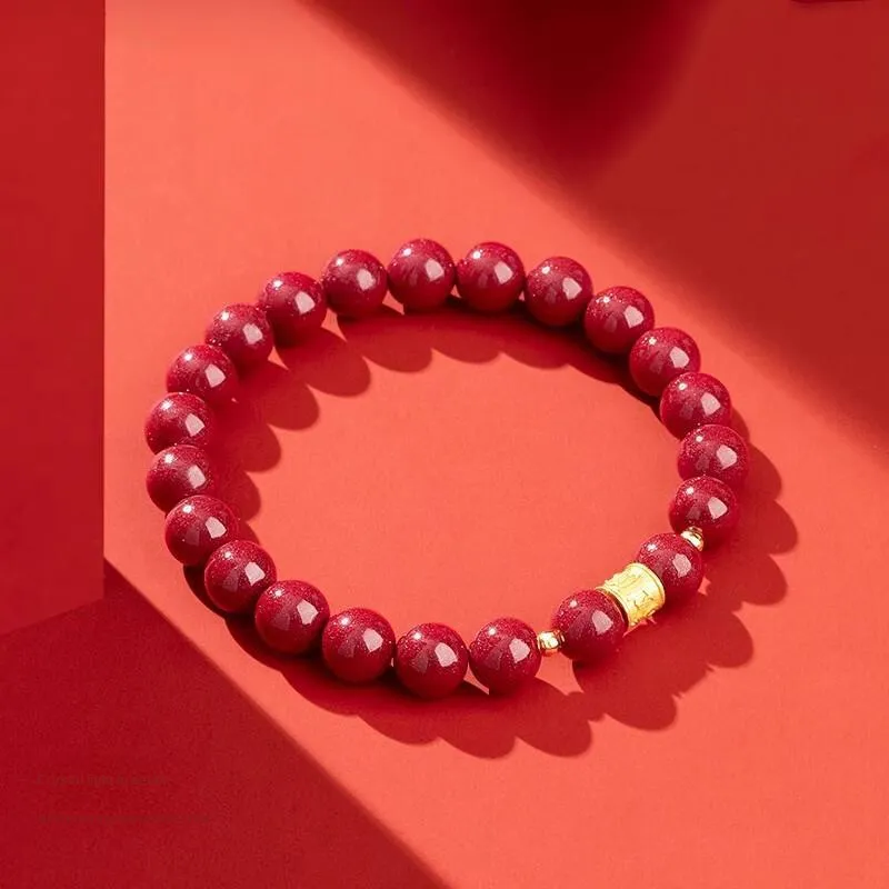 Bubble Scallops Reconstructed Cinnabar Bracelets Unisex-2