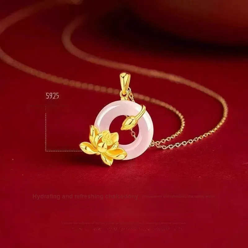 Lindian Chalcedony Necklaces Women's-2