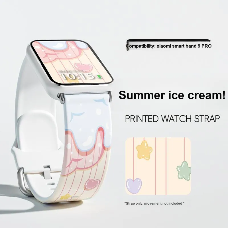CHUANGYIDA Xiaomi Red Beige Compatibility Watch Band 135 230mm Silicone Material-5