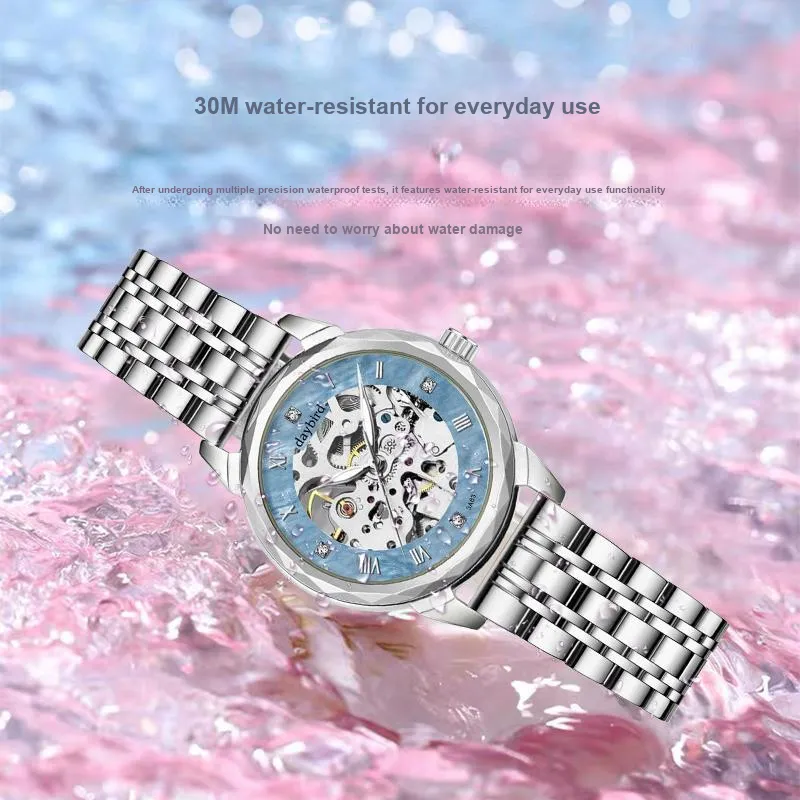 DAYBIRD Automatic Mechanical Movement Watch Women's Watch Cut-Out Dial-12