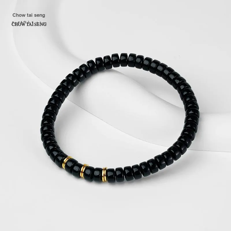 CHOW TAI SENG Agate New Chinese Style Chinese Fashion Trend Jade Bracelet Unisex-4