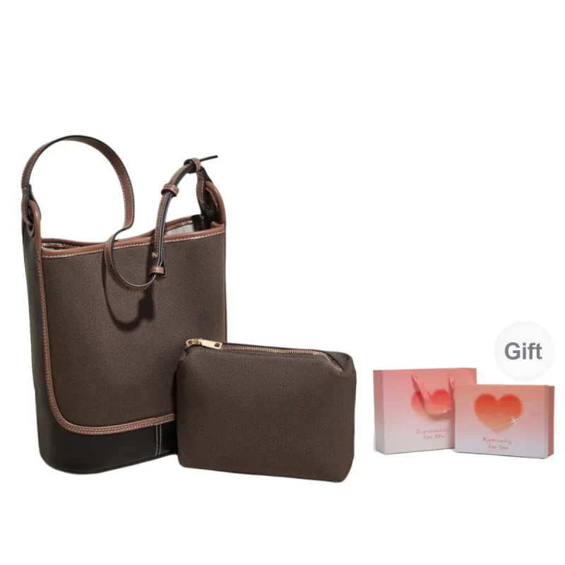 Marino Orlandi Fabric With Synthetic Leather Shoulder Bag Shoulder Bag Women's Coffee Black/Apricot Blue/Brown Black-14