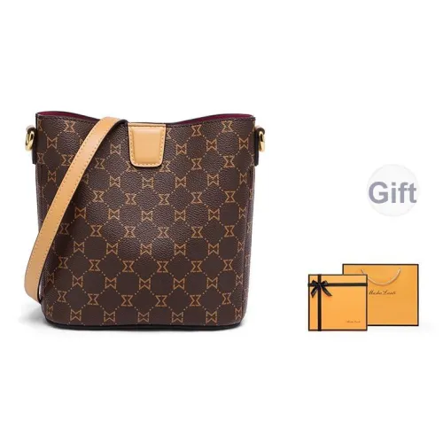 MashaLanti PVC Синтетическая кожа Сумка через плечо Стандартная Женская Темно-коричневая