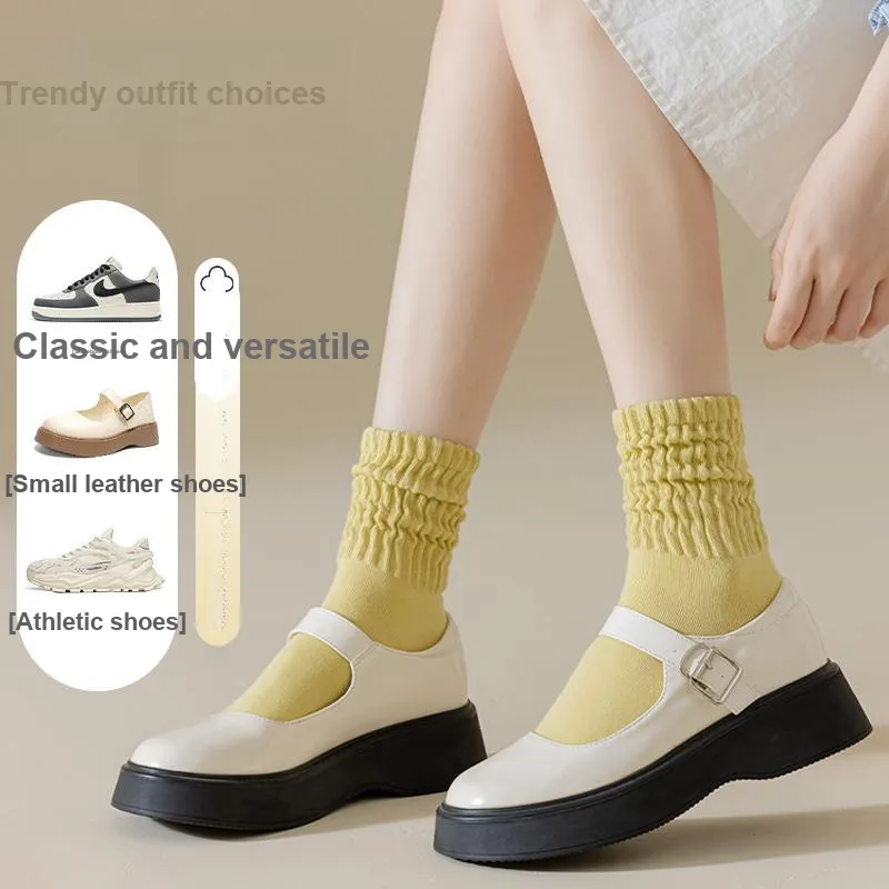 MIIOW Mid Calf Socks Women's 5 Pack-3