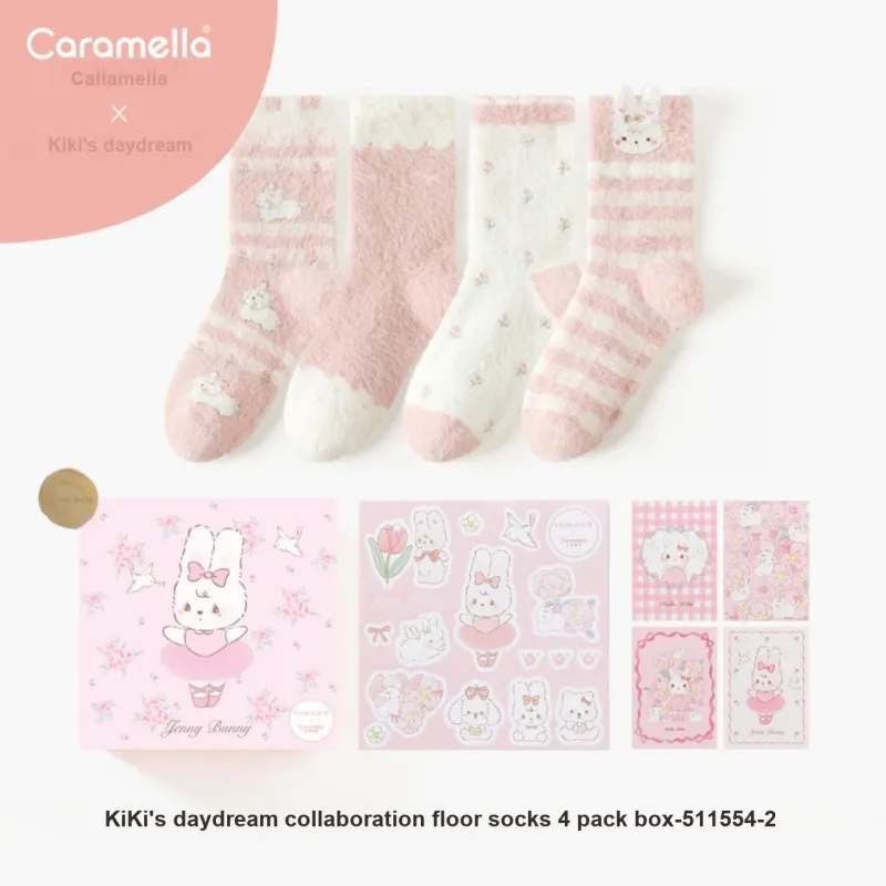 Caramella x Kiki Mid Calf Socks Women's Box 4 Pack-1