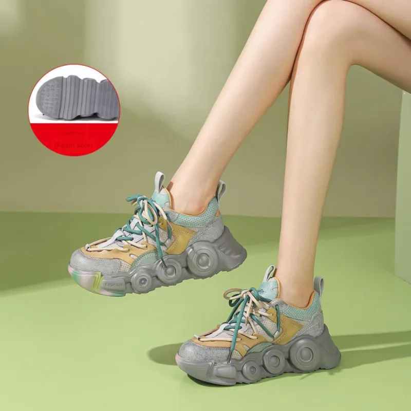 PIERCE GENTRY Low-Top Chunky Sneakers Women's-4