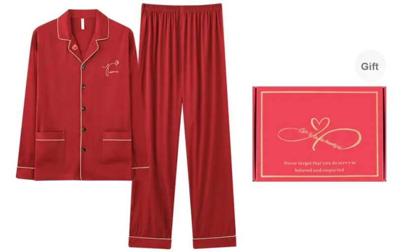 MIIOW Honmei Honmei Series Pajama Set Men's Gift Box Set Red-0