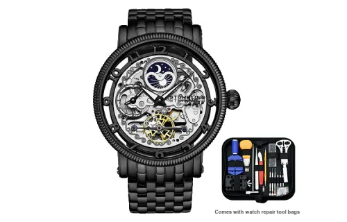 STUHRLING Автоматический Механический Movement Мужские Anatol 371 Series Часы 47mm*13mm*47mm Черные