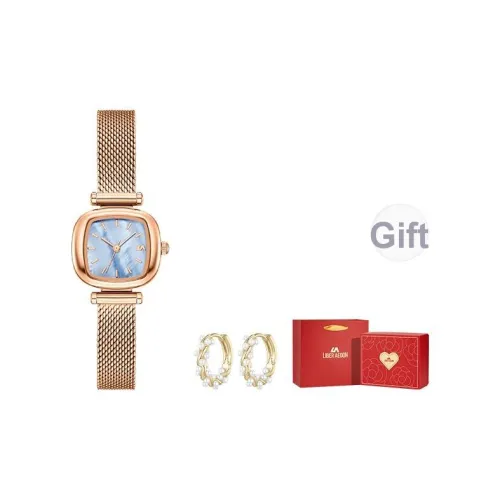 LIBER AEDON Кварцевый механизм синий циферблат женские часы