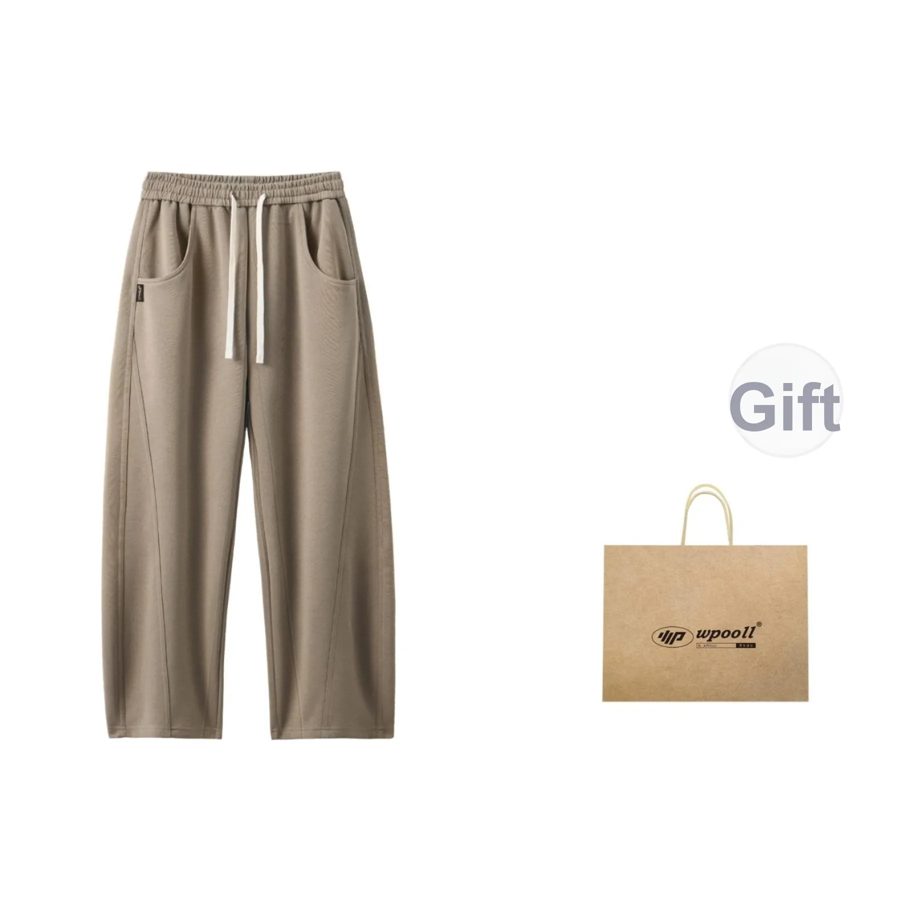 WPOOLL Вязаные тренировочные брюки для мужчин