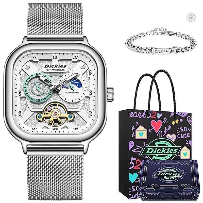 Dickies Wrist Watch Mechanical Movement White Dial Unisex Box Limited Edition-11
