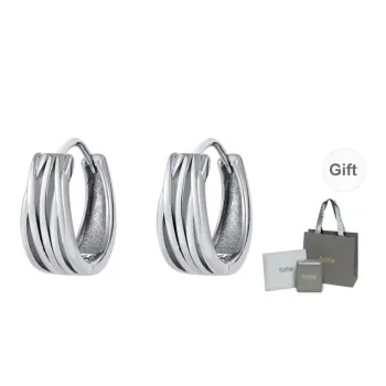 YPYN 925 Sterling Silver Earrings Women's Silver