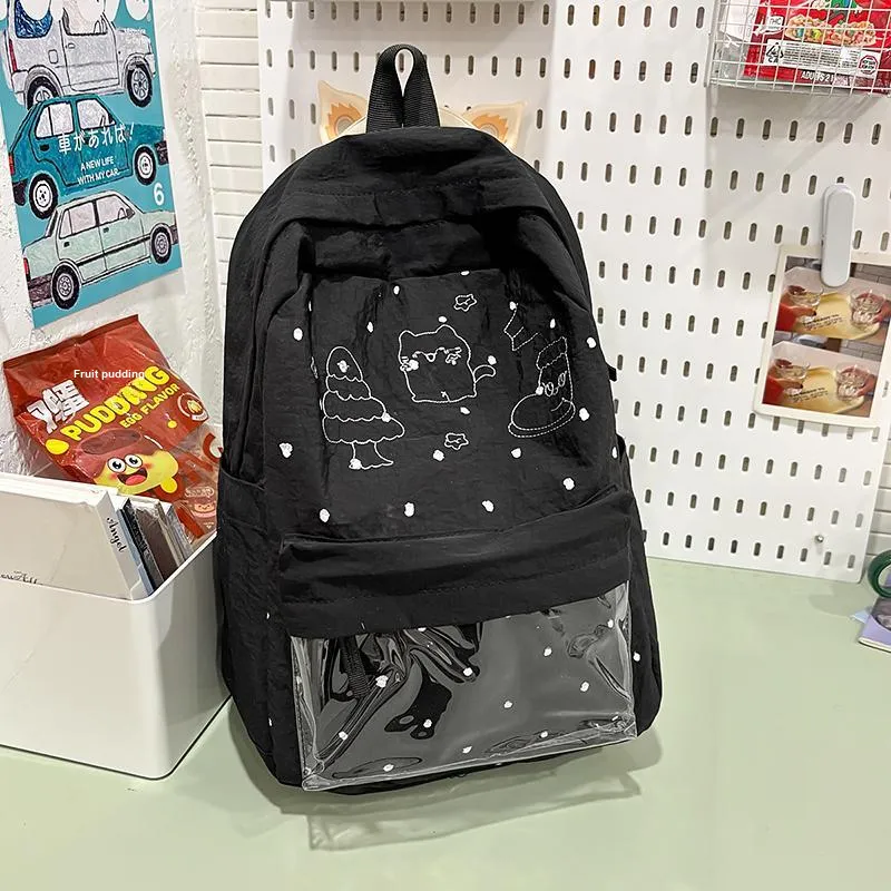 PULEWEI Nylon Backpack Unisex Multicolor-2