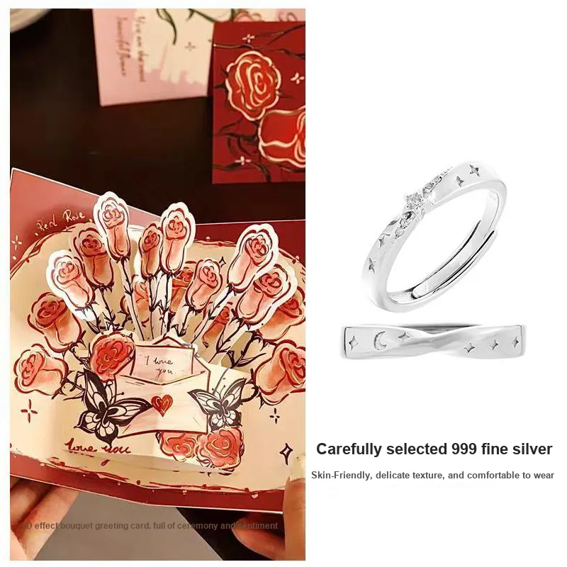 CLARKIA FLOWER Sterling Silver Rings Unisex-2