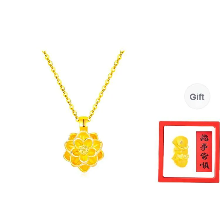 Zheng Tai Fook S999 Fine Silver Necklaces Women's-4