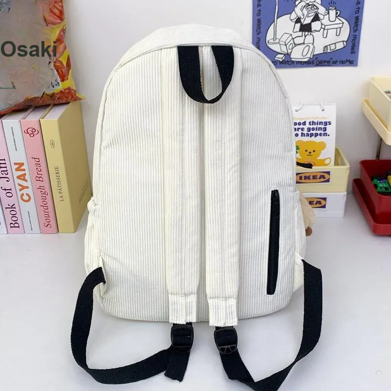 Alcohol Dragon Corduroy Backpack Women's Multicolor-5