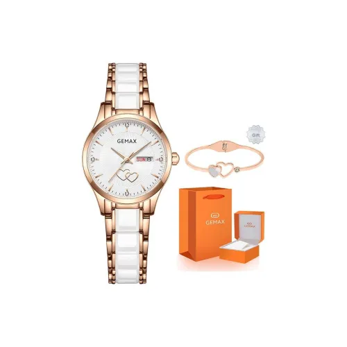 GEMAX Наручные часы Кварцевый механизм Керамика Ремешок Часы Женские Белый циферблат