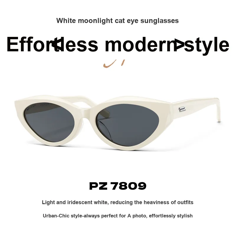 PARZIN Plate Frame Cat Eye Sunglasses Unisex-8