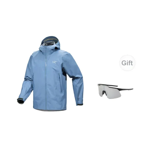 Arcteryx Beta Series Windbreaker Jackets Men Polished Blue+Glasses