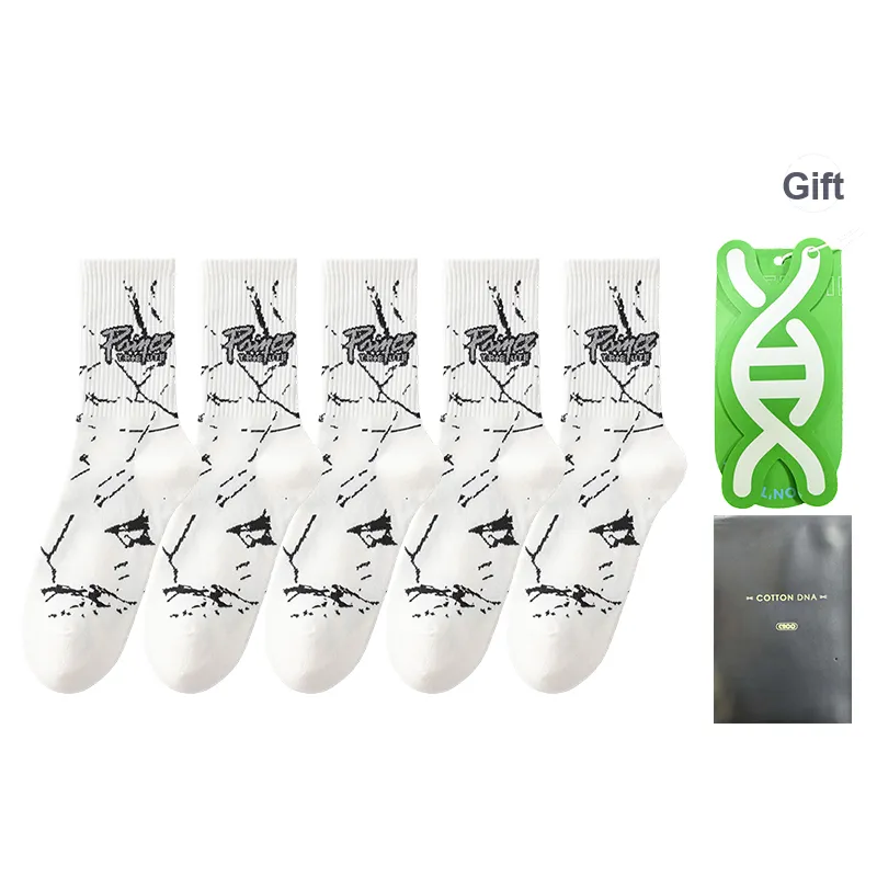 Cotton Gene Mid Calf Socks Men's Box 5 Pack-15
