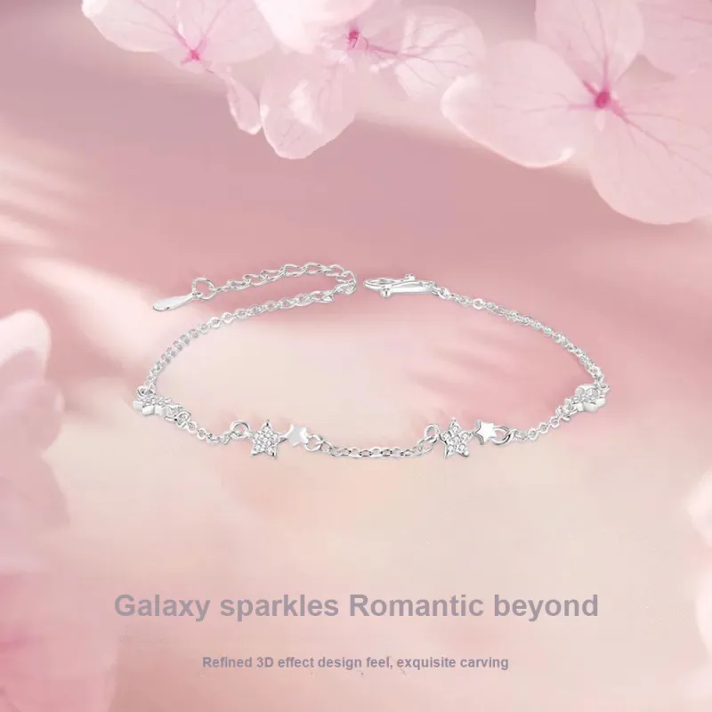 NUSQ Sterling Silver With Zircon Bracelets Women's-4