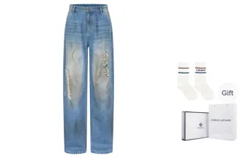 Charlie Luciano Jeans Unisex Blue Box+Socks