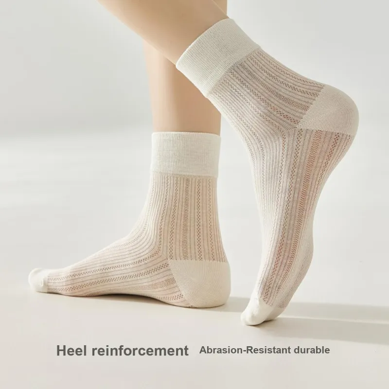 Temooues Mid Calf Socks Women's Combo Set-5
