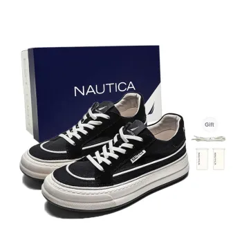 NAUTICA Slip Resistant, Abrasion Resistant, Lightweight, Breathable, Height Increasing Low Top Skateboard Shoes Men's