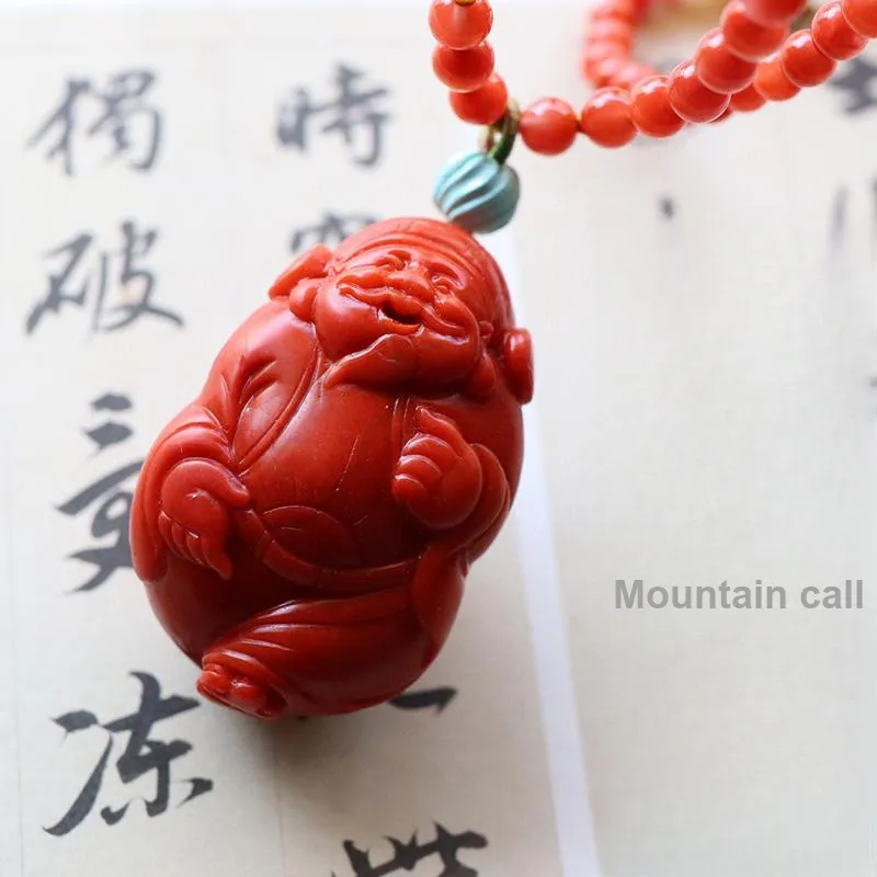 Xifeng Building Southern Red Agate Necklaces Unisex-2