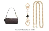 Black White Four-Leaf Clover Extender Chain 15cm+90cm Crossbody Chain