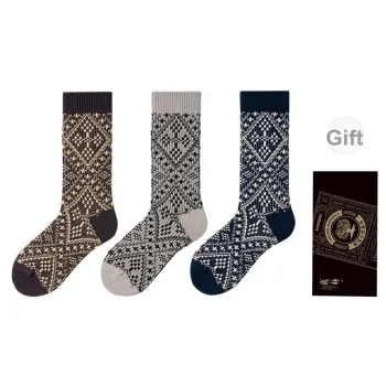 LIANGPU Mid Calf Socks Men's Box 3 Pack