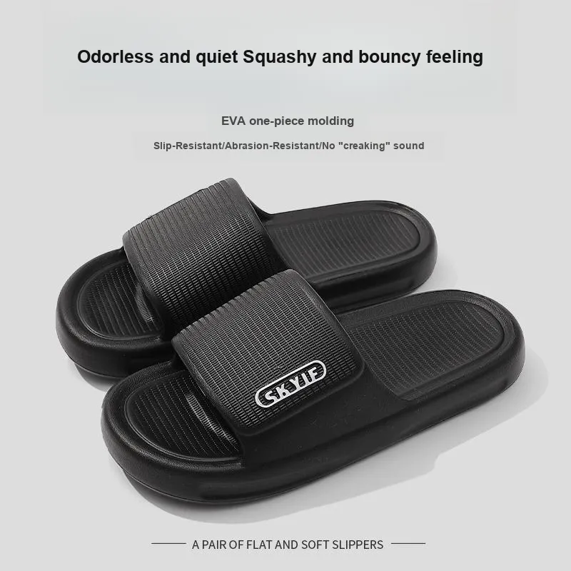 Foot Recreation Summer Home Indoor Comfortable Slip Resistant Bathroom Quiet EVA Slippers, Home Slippers, Unisex-11