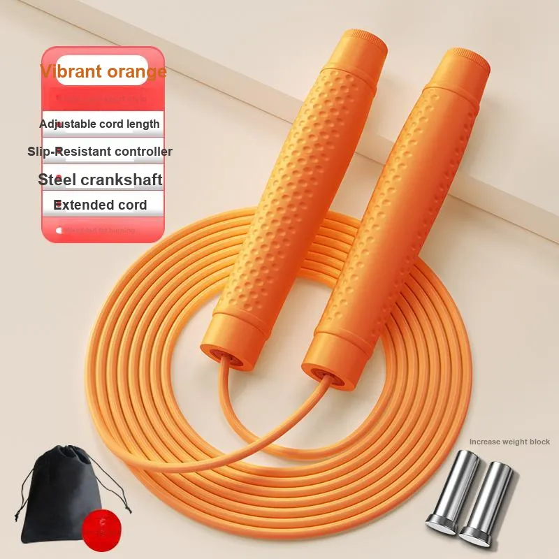 KDST Aerobic Fat Reduction Non Countable Jump Ropes Adults PVC Plastic Rope, Polypropylene Handle-9