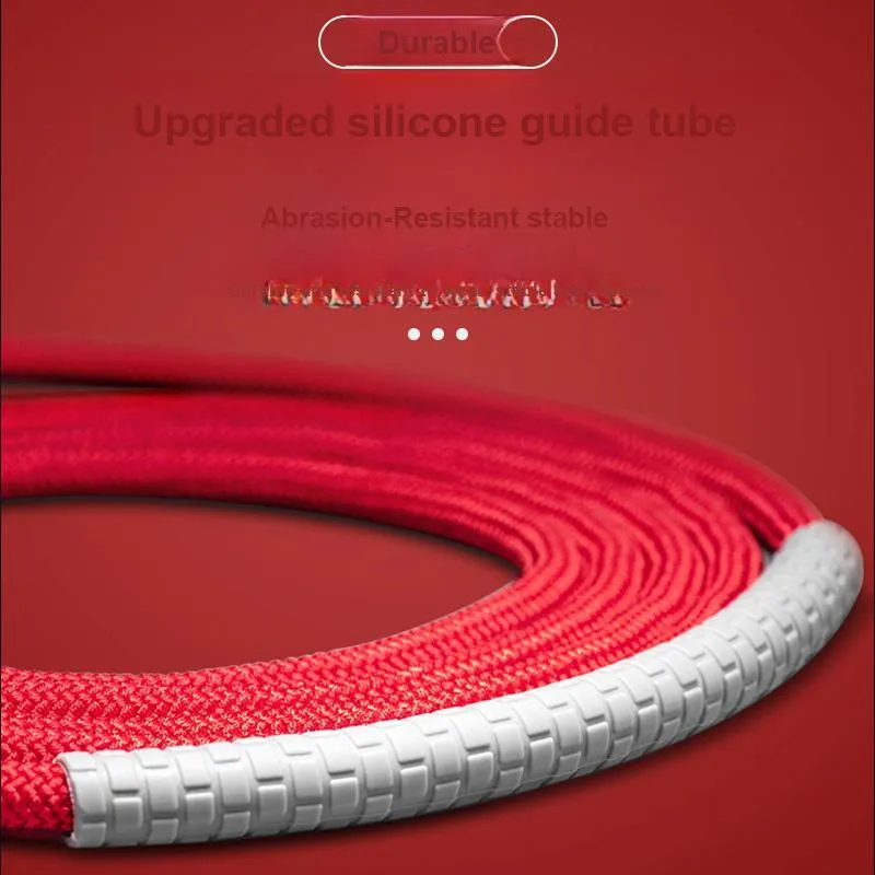 TMT Sports & Fitness Non Countable Jump Ropes Teenagers Rubber+Yarn ABS+Foam Controller 3m Red-2