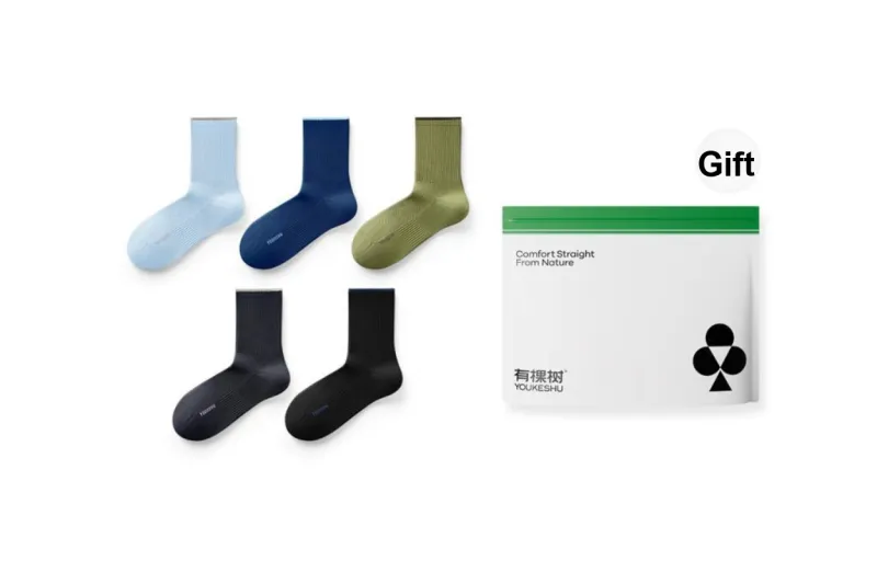 YOUKESHU Mid Calf Socks Men's Combo Set-4