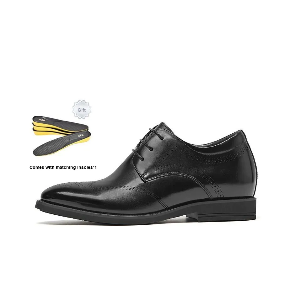 1M8 Dress Shoes Men's Low top Black/Vintage Brown/Brown Yellow