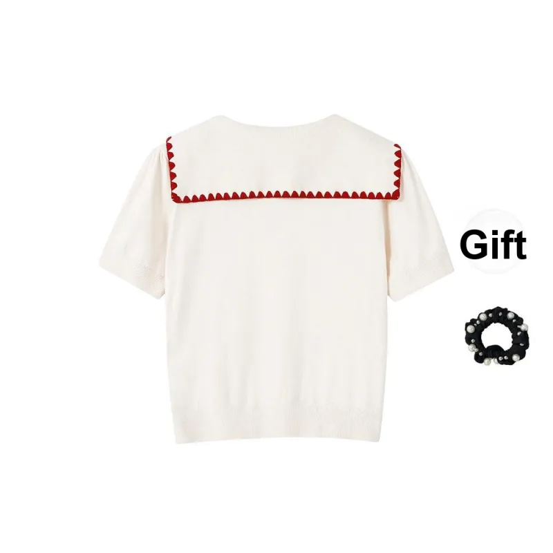JSUHH T Shirts Women's Apricot+Hair Tie Comes With-1