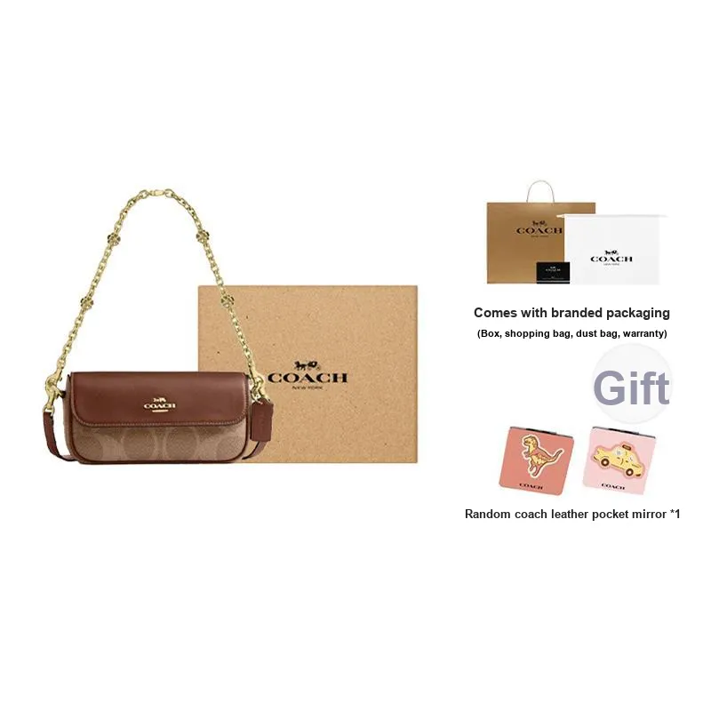 COACH Hailey Leather Shoulder Bag, Crossbody Bag Tubas Women's Brown-17