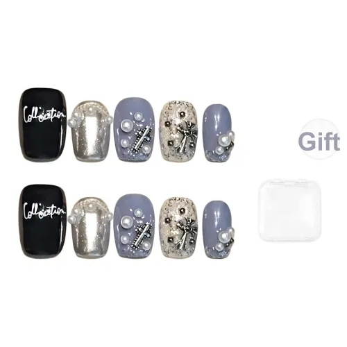 Song Biography Эксклюзивный Ins Фиолетовый Magic Mirror Розовый Модный False Nail Короткий LADDER 15mm