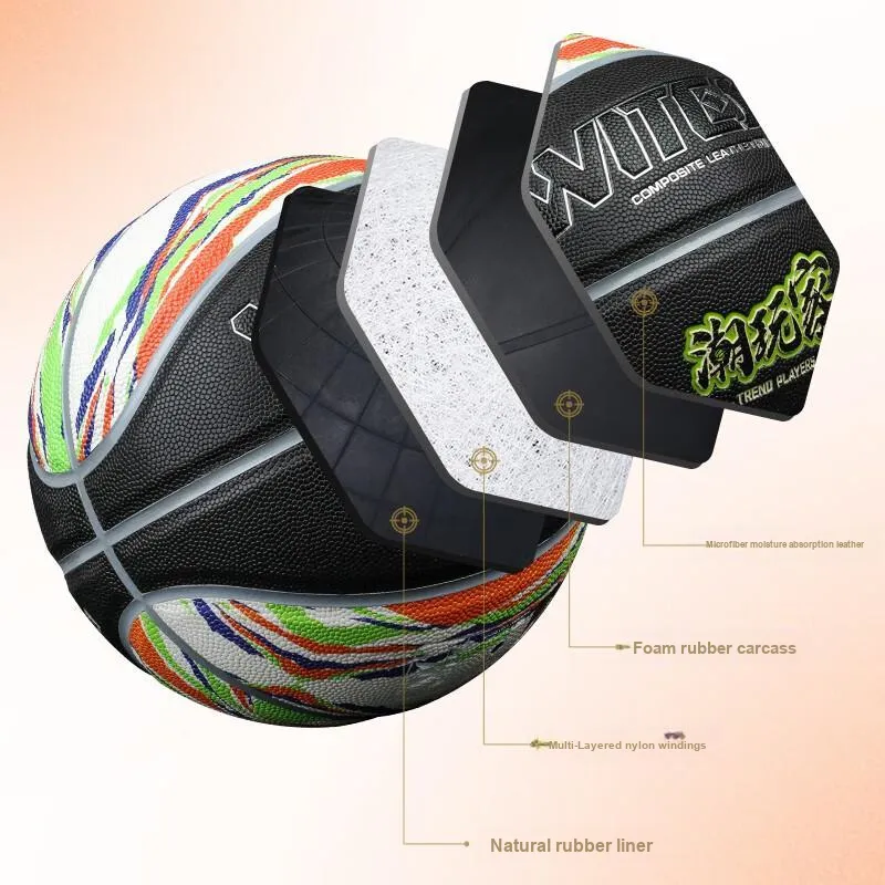 WITESS Microfiber Leather Basketball Size 7 Training Unisex-5