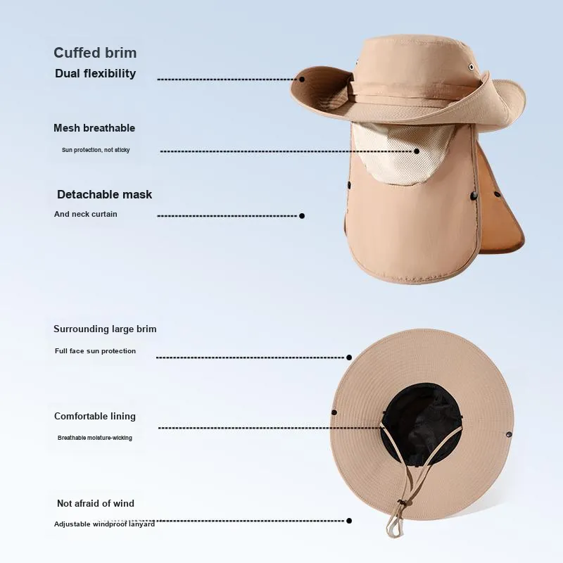 NANJIREN Polyester Sun Protection Hats Men's-6
