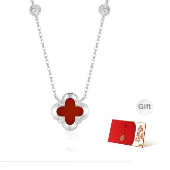 KADER Lucky Four Leaf Clover Series Jade Necklaces Women's