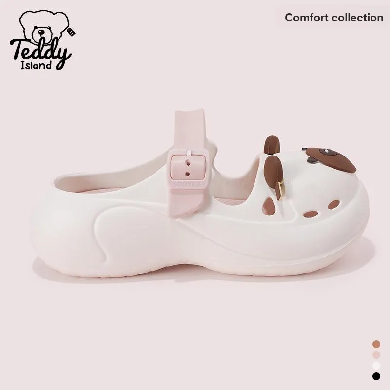 TEDDY ISLAND Beach Cute Clogs Slip Resistant Slippers For Women's-7