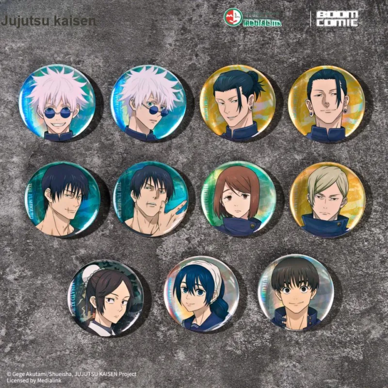 BOOM COMIC Jujutsu Kaisen Season 2 Episode 14 Blind Draw Laser Light Column Badge Satoru Gojo Official Valley Badges-2