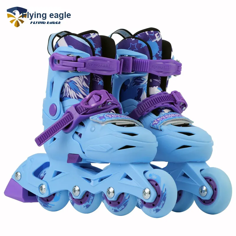 FLYING EAGLE Ice Skates Unlined Shoes Blue Purple-2