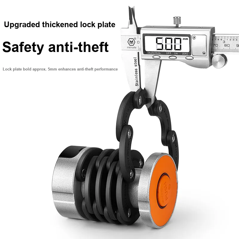 WEST BIKING Bicycle Locks Anti Pry Water Resistant Anti Rust Protective Folding Lock-6