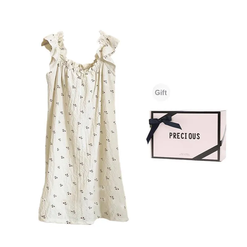 METE WHALE MT Nightgown Women's Gift Box Set Cherry-0
